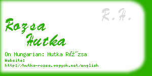 rozsa hutka business card